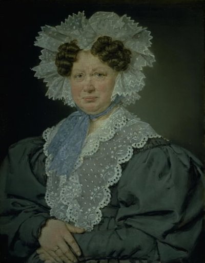 Szambelan Kirsten Stampe ur. Kaas (1766-1842) wyszła za mąż w 1793 za szambelana Holgera Barona Stampe do Nysø autorstwa C.A. Jensen
