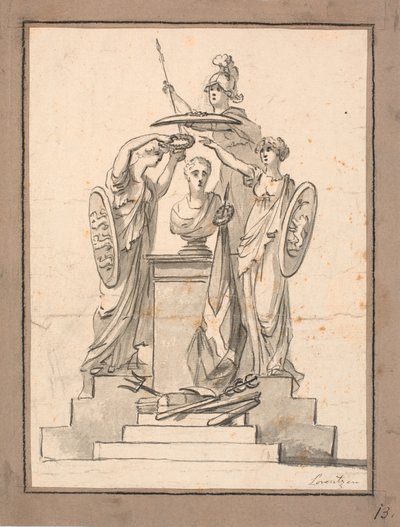 Popiersie (ks. VI?) wieńczą trzy herbowe kobiety autorstwa C.A. Lorentzen