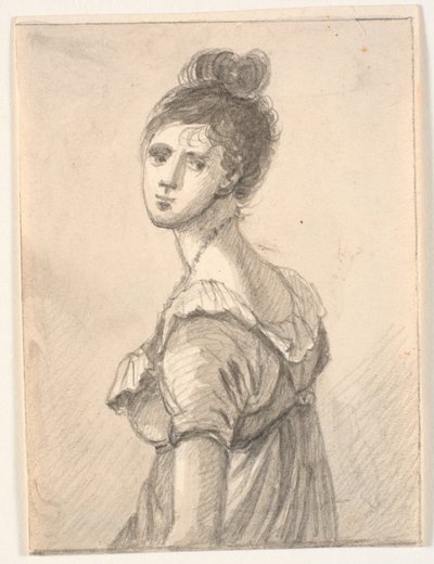 Portret kobiety w połowie długości autorstwa C.A. Lorentzen