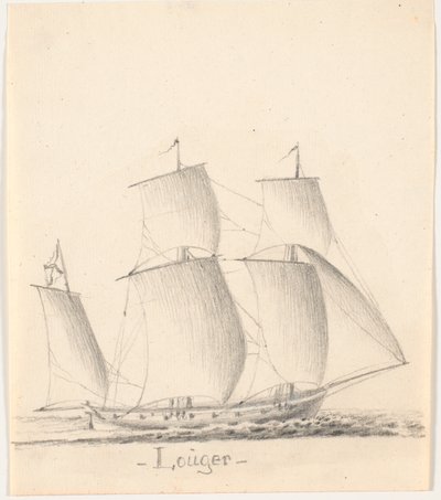 Louger na pełny żagiel autorstwa C.A. Lorentzen