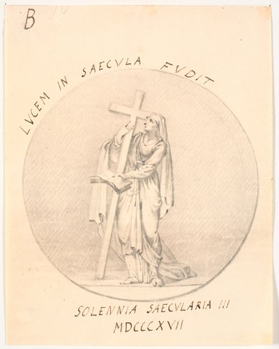 Medalion z alegoryczną postacią kobiecą autorstwa C.A. Lorentzen