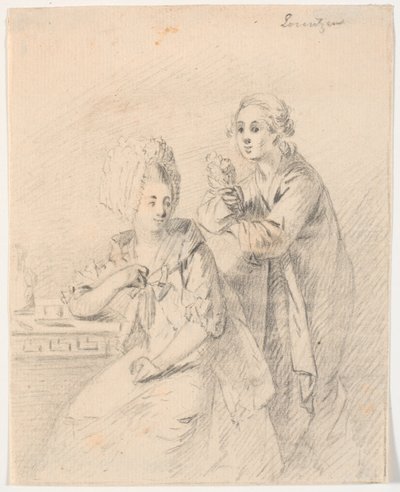 Projekt portretu zastępcy kolegium Frederika Carla Tranta (1738-98) i żony Kornelii z domu Schumacher autorstwa C.A. Lorentzen