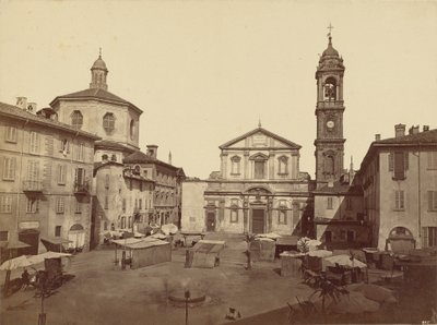 Widoki na Mediolan: Piazzo Santo Stefano autorstwa C.D. Wagner