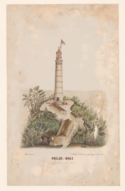 Nowa wieża oświetleniowa Poeloe-Bras, Sumatra autorstwa C.D. Wulf (signed by artist)