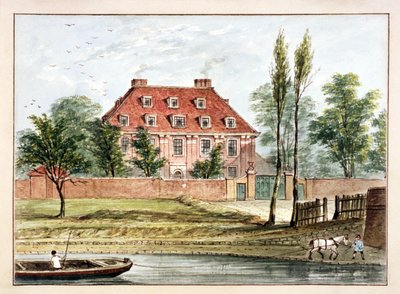 Widok Baumes House, Hoxton, Londyn, ok. 1825 r. autorstwa CH Matthews