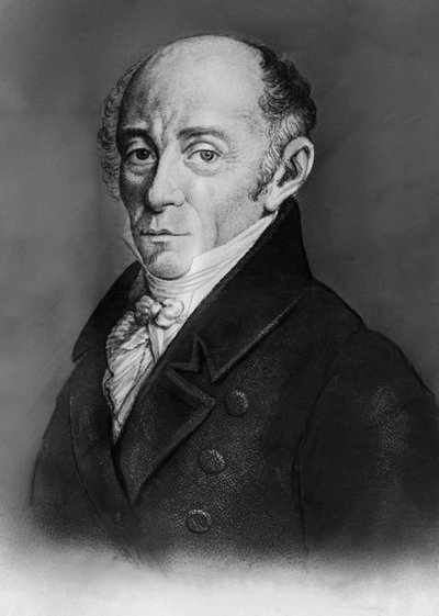 Portret Muzio Clementiego (1752-1832), włoskiego kompozytora i pianisty, rycina autorstwa J.B. and Brown J. Rowbotham