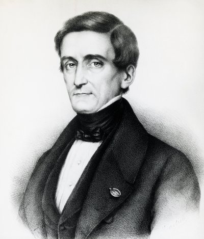Portret Pellegrino Rossiego (1787-1848), włoskiego prawnika, litografia autorstwa J.B. and Brown J. Rowbotham