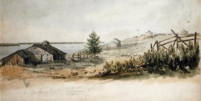 Fort Henry, Kingston, Ontario, Kanada, 8 września 1832 (akwarela na papierze) autorstwa C.J. Gibson