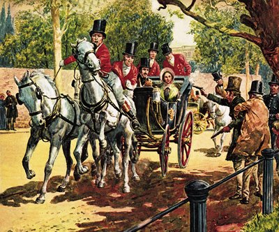 Edward Oxford próbuje zamordować królową Wiktorię i księcia Alberta autorstwa C.L. Doughty