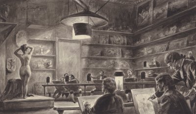 Klasa życia w Royal Academy w Londynie autorstwa C.L. Doughty