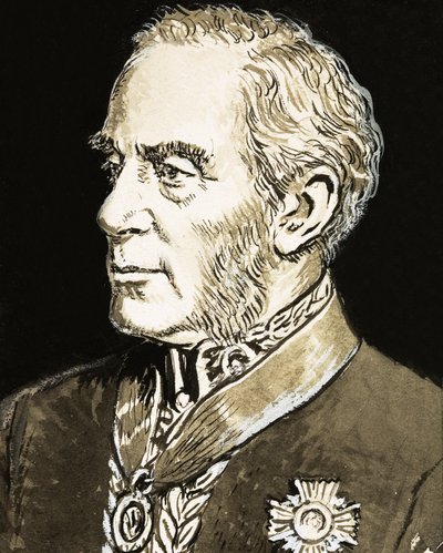 Sir Richard Mayne, ilustracja z książki "Wielcy detektywi autorstwa C.L. Doughty