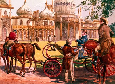 Pawilon w Brighton (gwasz na papierze) autorstwa C.L. Doughty