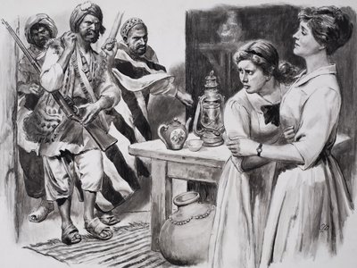 Bohaterka z Peszawaru (gwasz na papierze) autorstwa C.L. Doughty