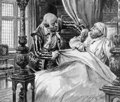 Burmistrz Londynu, zirytowany tym, że obudził go Wielki Pożar Londynu (litografia) autorstwa C.L. Doughty