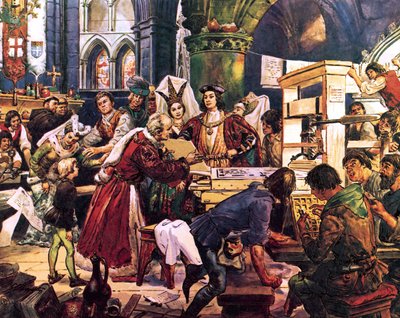 William Caxton - pierwszy drukarz w Anglii autorstwa C.L. Doughty