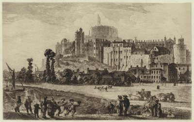 Zamek Windsor w XVIII wieku (rycina) autorstwa C.O. Murray