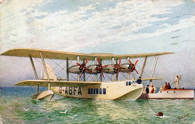 Latająca łódź Imperial Airways „Scipio”, 1934. autorstwa C.T. Howard