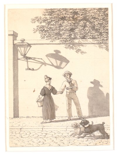Żeglarz żegnający się ze swoją dziewczyną autorstwa Christoffer Wilhelm Eckersberg
