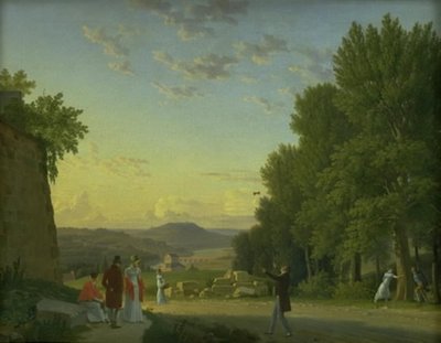Widok z zamku Meudon autorstwa Christoffer Wilhelm Eckersberg
