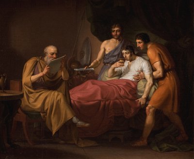 Aleksander Wielki na łożu chorego autorstwa Christoffer Wilhelm Eckersberg