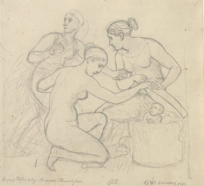 Córki Cecropsa ujawniają sekrety Minerwy autorstwa Christoffer Wilhelm Eckersberg