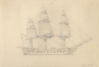 I Fregata. autorstwa Christoffer Wilhelm Eckersberg
