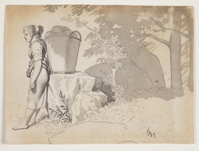 Chłopka odpoczywa autorstwa Christoffer Wilhelm Eckersberg
