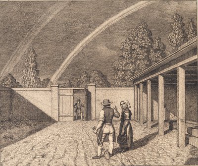 Podwójna tęcza. Ilustracja do „Perspektywy liniowej”, płyta V autorstwa Christoffer Wilhelm Eckersberg