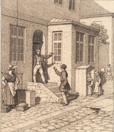 Scena uliczna. Ilustracja do „Perspektywy liniowej”, płyta VII autorstwa Christoffer Wilhelm Eckersberg