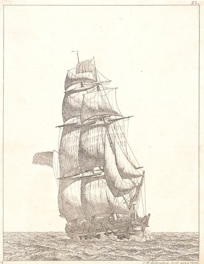 Bryg północnoamerykański autorstwa Christoffer Wilhelm Eckersberg