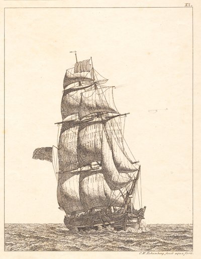 Bryg północnoamerykański autorstwa Christoffer Wilhelm Eckersberg