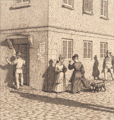 Róg ulicy. Ilustracja do „Perspektywy liniowej”, płyta VII autorstwa Christoffer Wilhelm Eckersberg