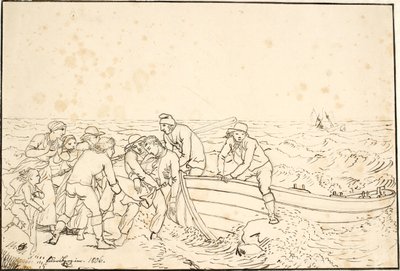 Rybacy z Hornbæk autorstwa Christoffer Wilhelm Eckersberg