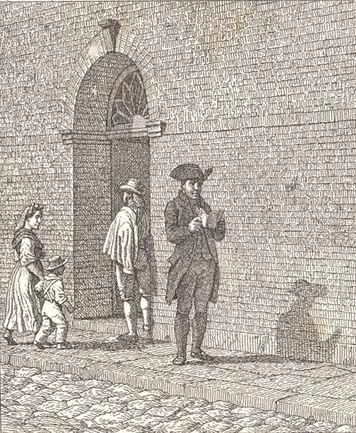 Przed drzwiami kościoła autorstwa Christoffer Wilhelm Eckersberg