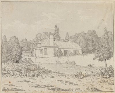 Dom Jeana Jacquesa Rousseau w ogrodzie pałacowym w Ermenonville autorstwa Christoffer Wilhelm Eckersberg