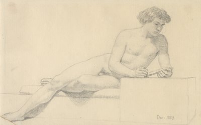Leżący model męski. autorstwa Christoffer Wilhelm Eckersberg