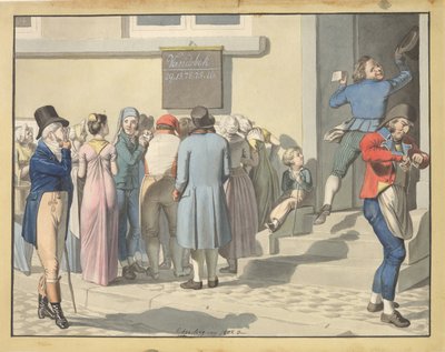 Poza agencją loteryjną autorstwa Christoffer Wilhelm Eckersberg