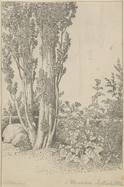 Topole i dzikie porosty w Hanau autorstwa Christoffer Wilhelm Eckersberg