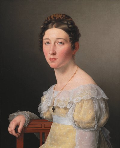 Portret Emilie Henriette Massmann, Zaręczonej przez Frederika Wilhelma Caspara von Benzon autorstwa Christoffer Wilhelm Eckersberg