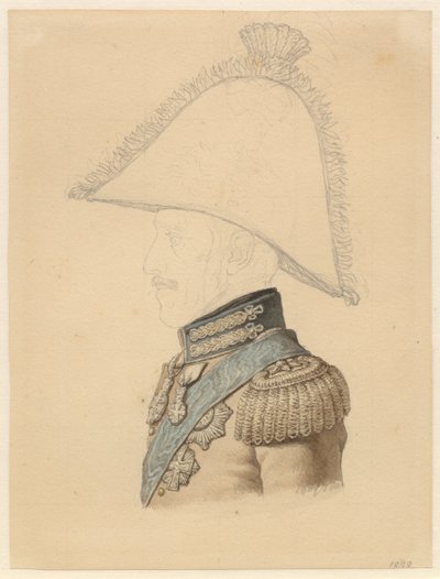 Portret Fryderyka VI z profilu po lewej autorstwa Christoffer Wilhelm Eckersberg