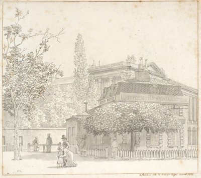 Restauracja Ledoyen sprzedaje Place de la Concorde nær Champs-Élysées w Paryżu autorstwa Christoffer Wilhelm Eckersberg