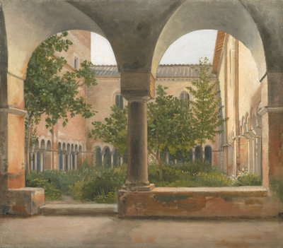 Krużganki San Lorenzo za murami w Rzymie autorstwa Christoffer Wilhelm Eckersberg