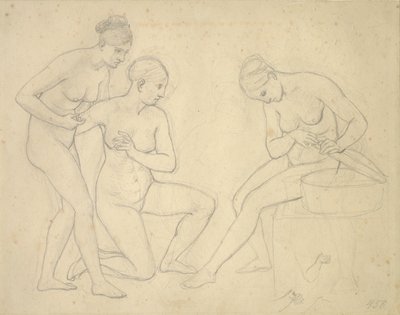 Szkic wizerunku córek Cekropa. autorstwa Christoffer Wilhelm Eckersberg