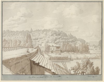 Widok z Sevres na Stary Most Sekwany z parkiem w Saint Cloud w tle autorstwa Christoffer Wilhelm Eckersberg