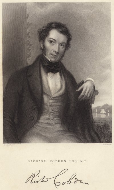 Richard Cobden, Esquire, MP (Grawerowanie) autorstwa C. A. du Val and Co.