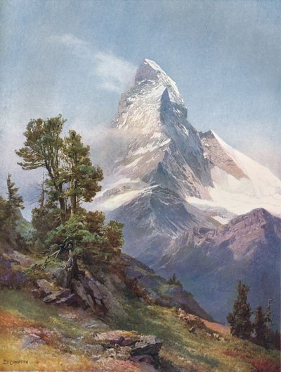 „Matterhorn z Riffelberga”, 1917 autorstwa C Angerer and Goschl