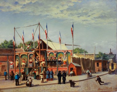 Namiot zapaśnika Dubois, boulevard de la Villette autorstwa C. Bussilliet