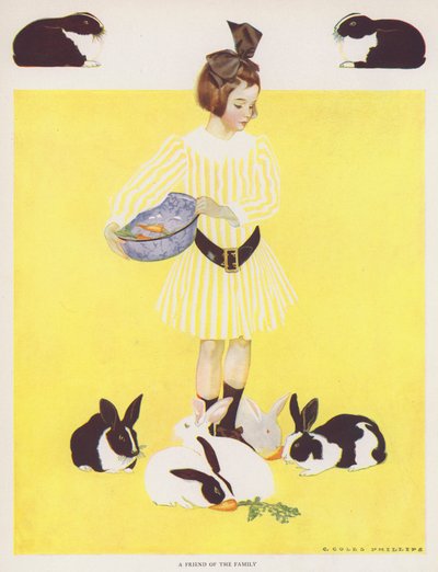 Coles Phillips Girl, Przyjaciel rodziny (kolor lito) autorstwa C. Coles Phillips
