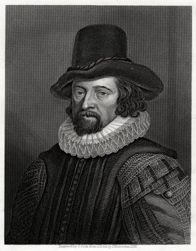Francis Bacon, wicehrabia St Albans, angielski filozof, naukowiec i mąż stanu, XIX wiek autorstwa C. Cook