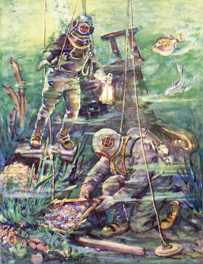 В чудесном мире подводного мира (цветная литография)лак autorstwa C. Dudley Tennant
